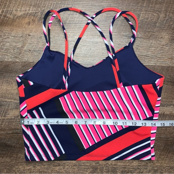 Express Crop Top Geo Strappy Shirt Women’s Size Small - Picture 7 of 9